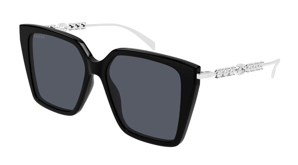 NEW Gucci GG1967S Oversized Black Crystal Sunglasses $665